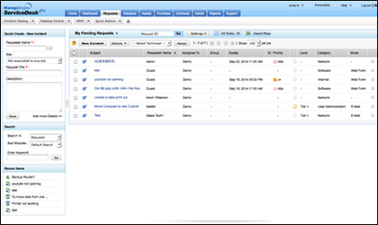 Integrated ITIL-ready ServiceDesk